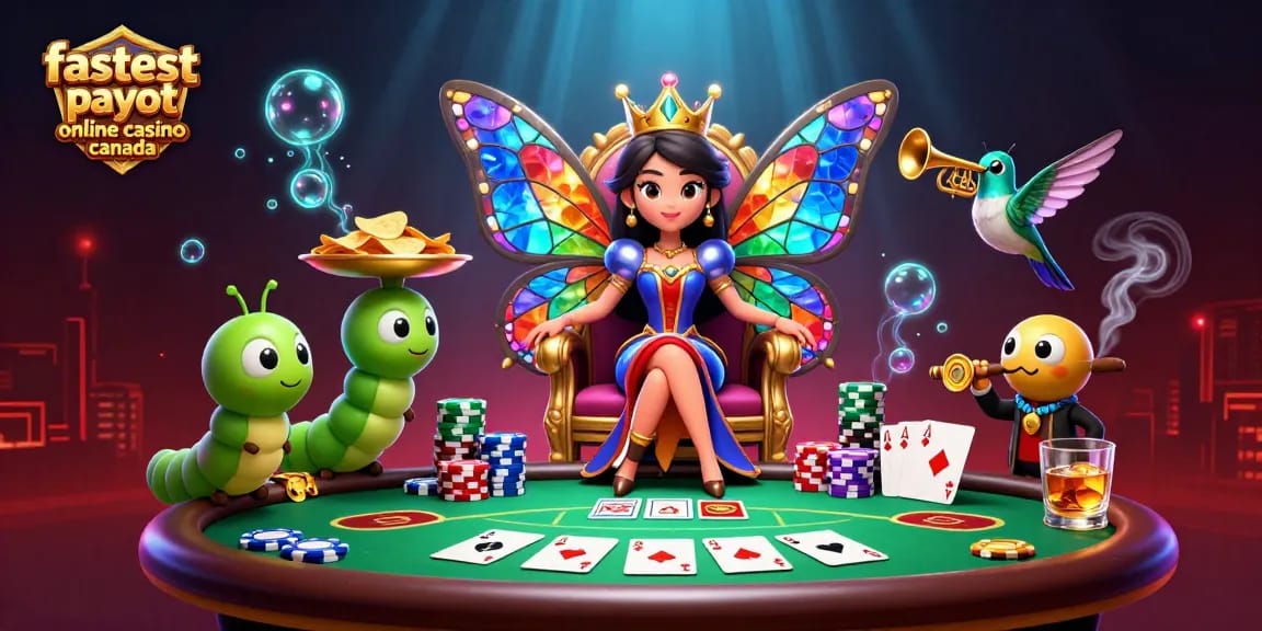 Experience swift winnings at the fastest payout online casino Canada with vibrant, engaging scenes.